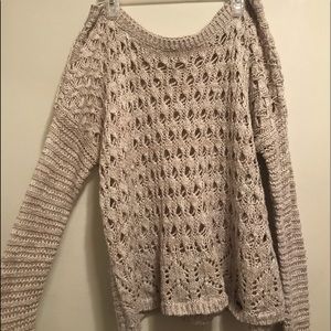 Tan kitted Hollister sweater